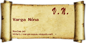 Varga Nóna névjegykártya